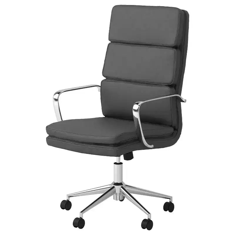 Chaises de bureau ergonomiques HomeStock de 46,5 po de hauteur fixe avec assise en mousse noire et support lombaire