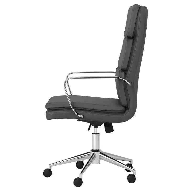 Chaises de bureau ergonomiques HomeStock de 46,5 po de hauteur fixe avec assise en mousse noire et support lombaire