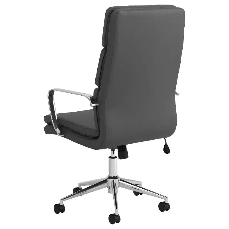 Chaises de bureau ergonomiques HomeStock de 46,5 po de hauteur fixe avec assise en mousse noire et support lombaire
