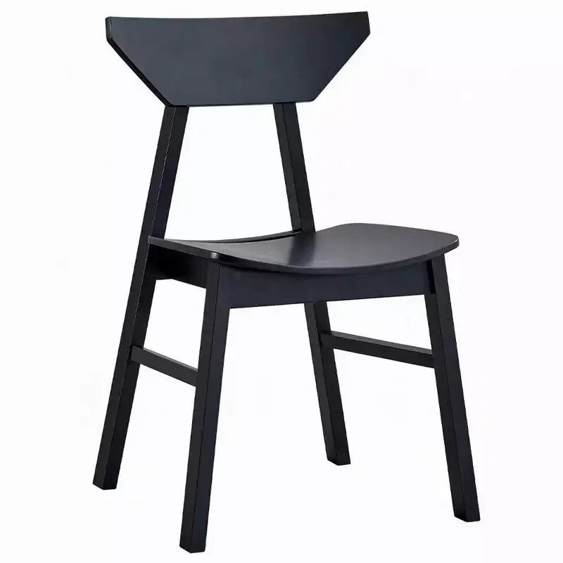 Lot de 4 chaises de salle à manger Royal Hampton, dossier bas incurvé, noir scandinave