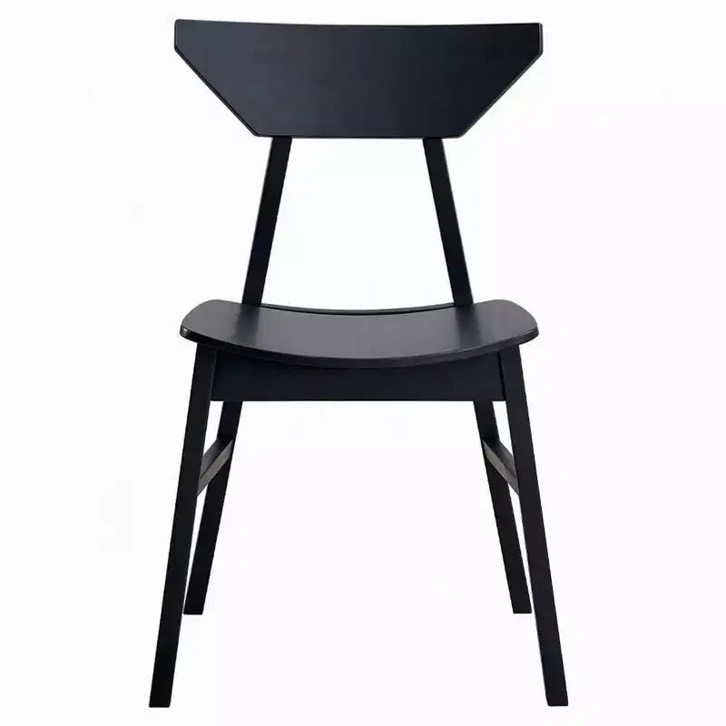 Lot de 4 chaises de salle à manger Royal Hampton, dossier bas incurvé, noir scandinave
