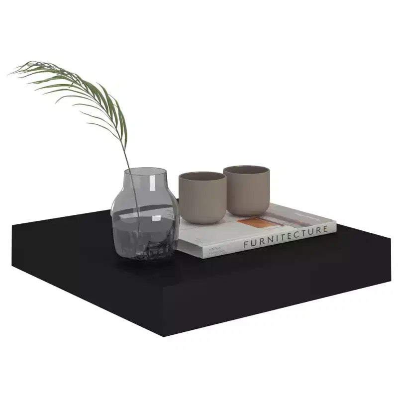 Étagère Murale Noire Nid d'Abeille MDF, Métal Petite Fixation Murale