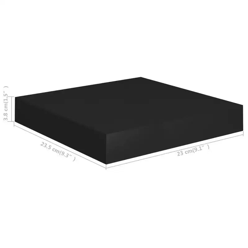 Étagère Murale Noire Nid d'Abeille MDF, Métal Petite Fixation Murale