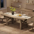 Long Wooden Kitchen Table, Dining Table for 6-8, Farmhouse Large Dining Room Table for Dining,
