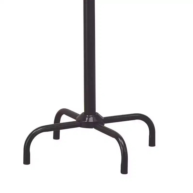 Okak Portant à manteaux autoportant élégant en métal avec 3 niveaux de crochets, porte-manteau au design minimaliste, étagère de rangement pour salon, chambre, noir