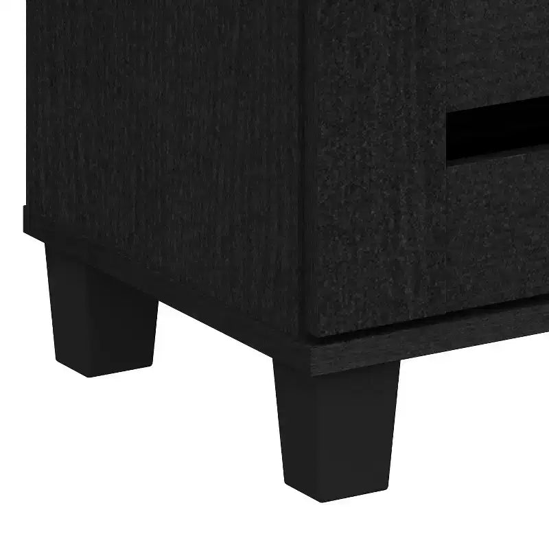 Galano Meuble à Chaussures 3 Portes 16 Paires avec Étagères Réglables Chêne Noir 45.3 L 13 P 28 H