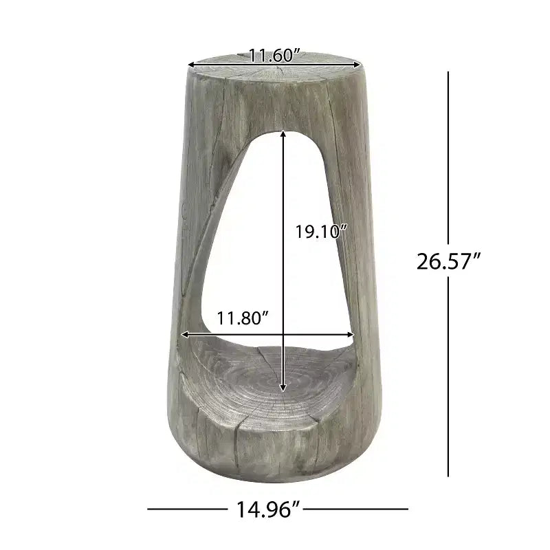 MAYEERTY 1 Table d'appoint moderne creuse en MGO, Table d'appoint artistique pour salon, chambre, patio extérieur
