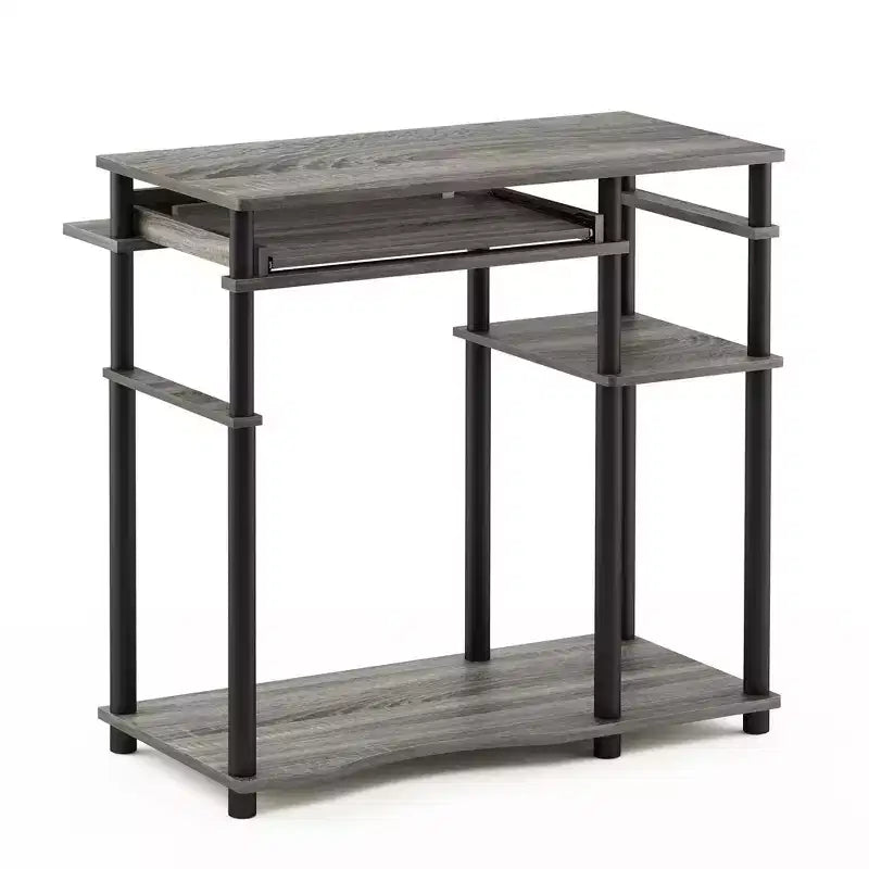 HOMLUX 31 Bureau d'ordinateur avec étagère de rangement, tiroir clavier coulissant et support pour multiprise