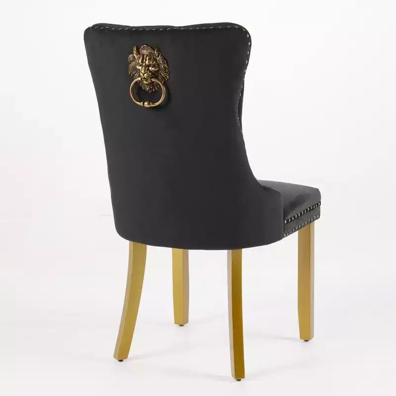 Lot de 2 chaises de salle à manger modernes du milieu du siècle, chaises de salle à manger rembourrées en velours, chaises de cuisine contemporaines sans accoudoirs avec pieds en bois-Panipeachy