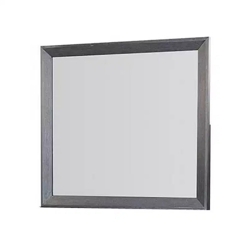 Miroir de commode Royal Hampton, bois d'hévéa massif noir patiné classique 42 pouces