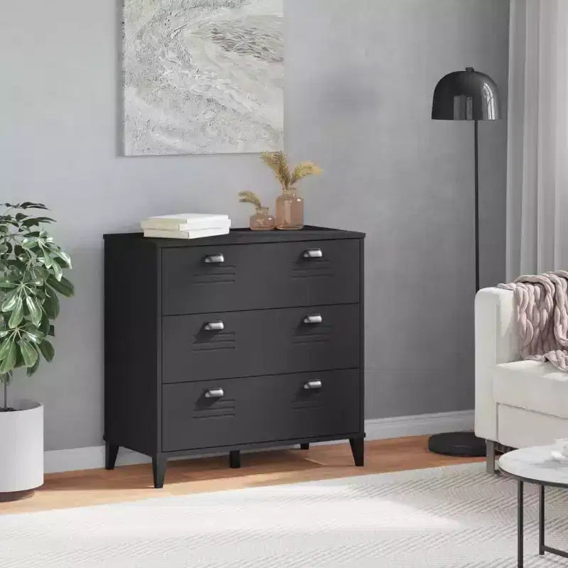 vidaXL Meuble de Rangement à Tiroirs Classeur de Dossiers Meuble de Salon en Bois de Pin Massif