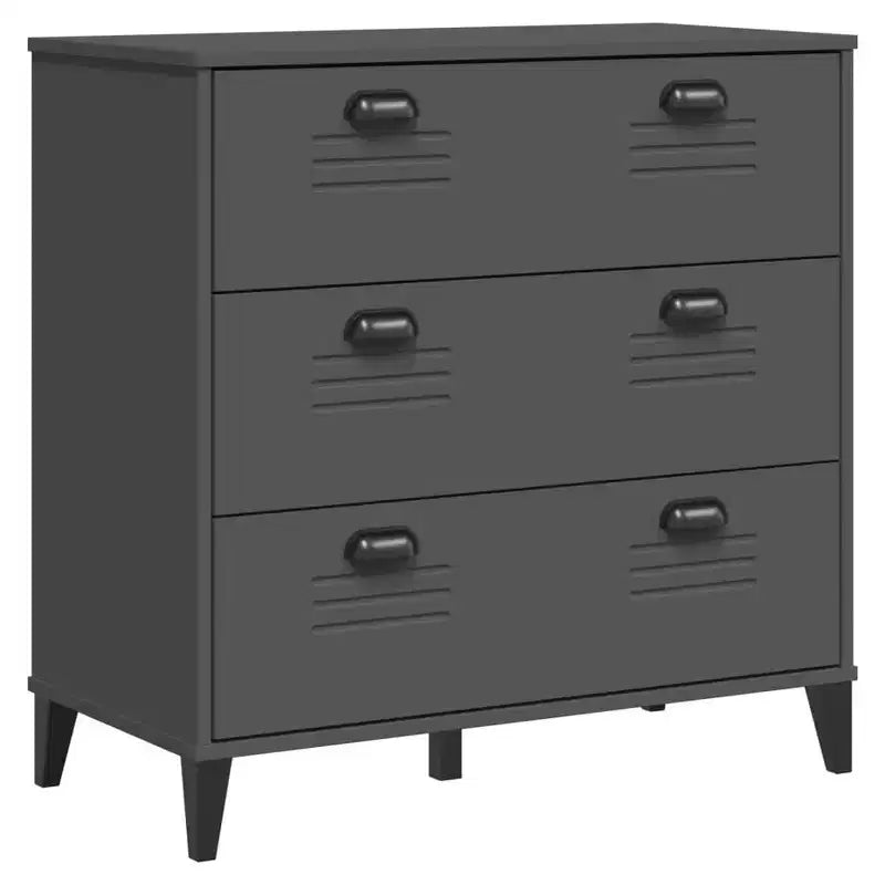 vidaXL Meuble de Rangement à Tiroirs Classeur de Dossiers Meuble de Salon en Bois de Pin Massif