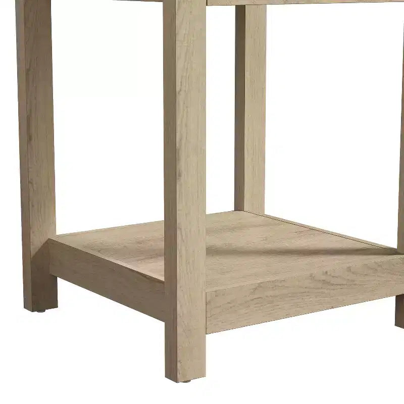 Galano - Ensemble de 2 tables de chevet avec tiroir et étagère ouverte de rangement - 41,9 cm H x 39,1 cm l x 58,9 cm P