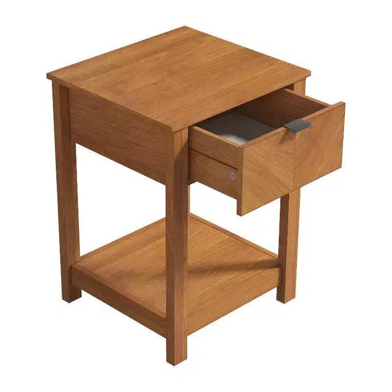 Galano - Ensemble de 2 tables de chevet avec tiroir et étagère ouverte de rangement - 41,9 cm H x 39,1 cm l x 58,9 cm P