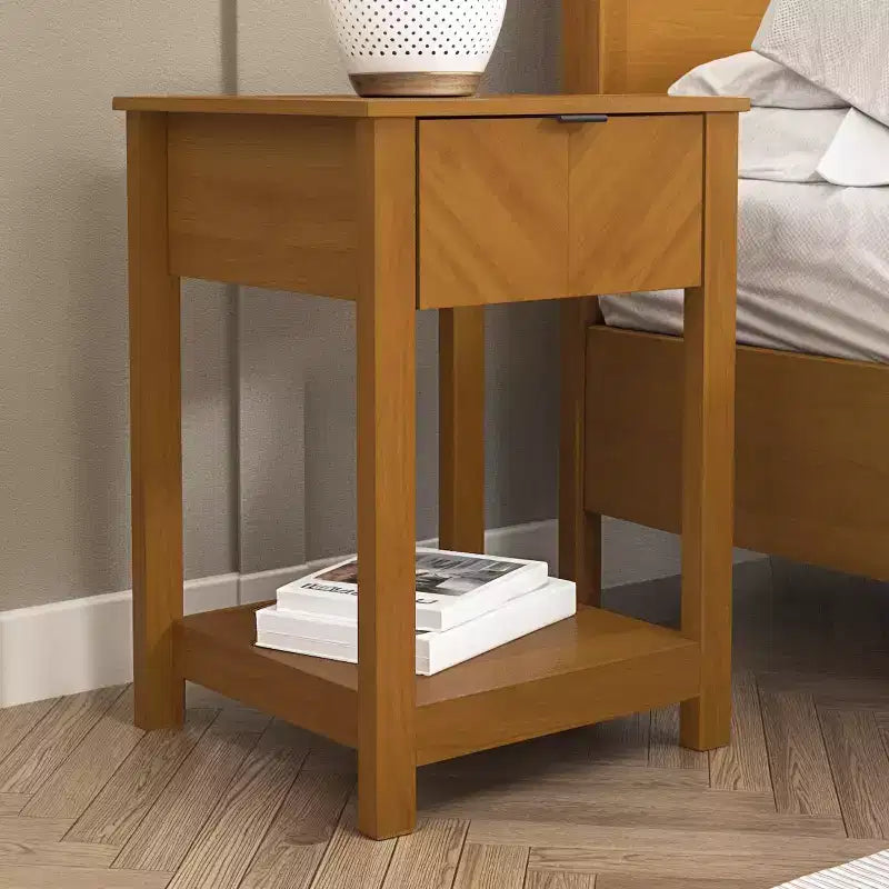 Galano - Ensemble de 2 tables de chevet avec tiroir et étagère ouverte de rangement - 41,9 cm H x 39,1 cm l x 58,9 cm P