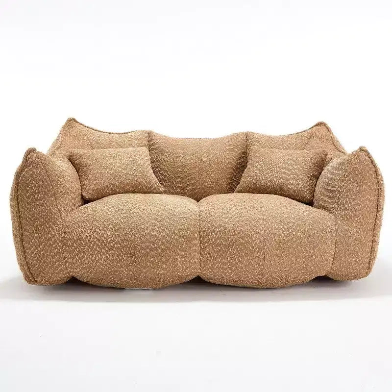 TUYOHW Canapé poire extra long de 185 cm, Transat en chenille 2 places avec âme en mousse haute résilience, Canapé de sol en chenille pour salon
