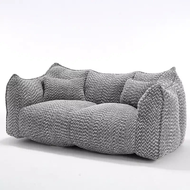 TUYOHW Canapé poire extra long de 185 cm, Transat en chenille 2 places avec âme en mousse haute résilience, Canapé de sol en chenille pour salon