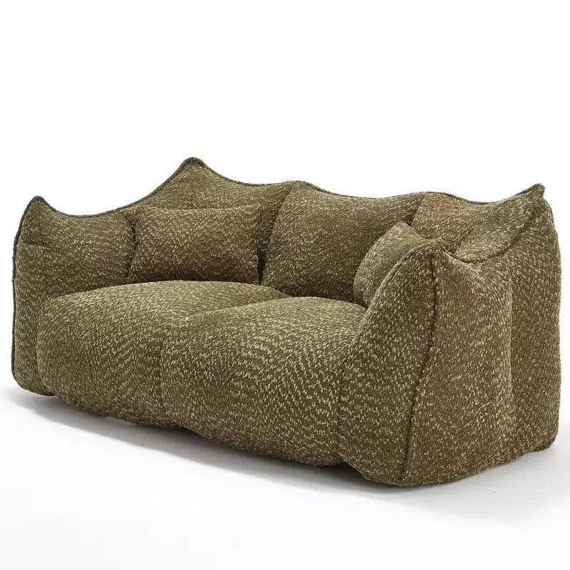 TUYOHW Canapé poire extra long de 185 cm, Transat en chenille 2 places avec âme en mousse haute résilience, Canapé de sol en chenille pour salon