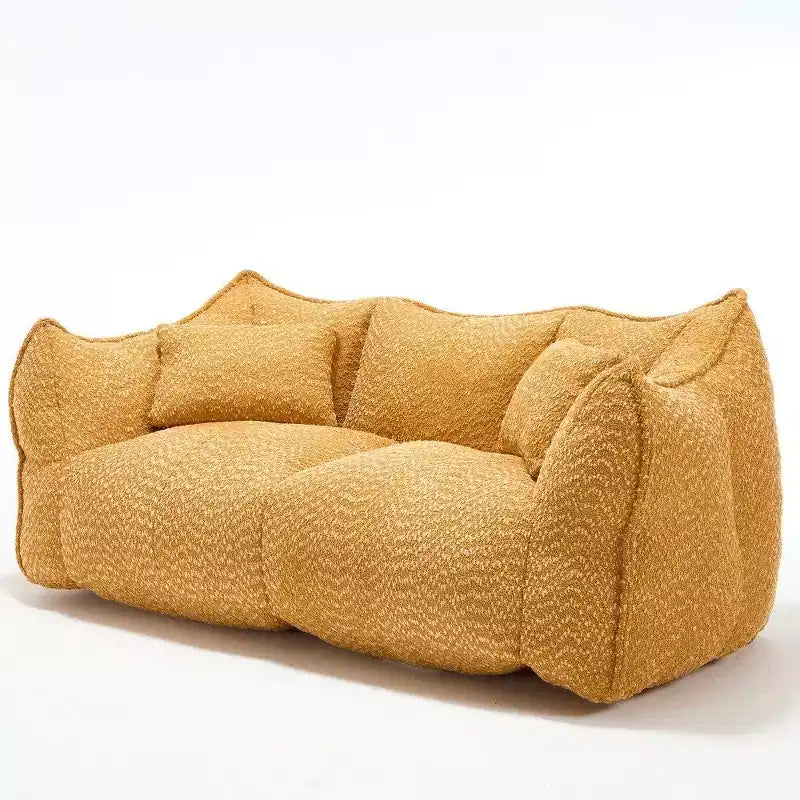 TUYOHW Canapé poire extra long de 185 cm, Transat en chenille 2 places avec âme en mousse haute résilience, Canapé de sol en chenille pour salon