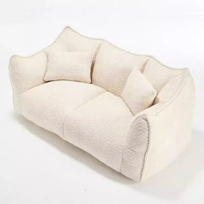 TUYOHW Canapé poire extra long de 185 cm, Transat en chenille 2 places avec âme en mousse haute résilience, Canapé de sol en chenille pour salon