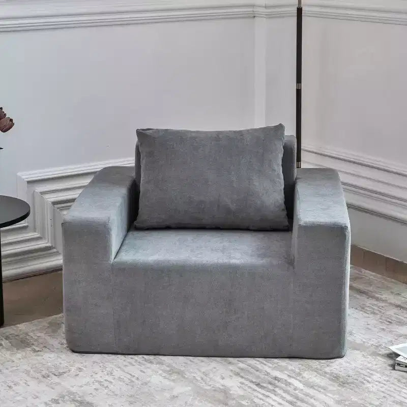 Fauteuil poire Okak, grand fauteuil canapé paresseux avec mousse haute densité et oreiller pour adultes, fauteuil de salon moderne pour le salon