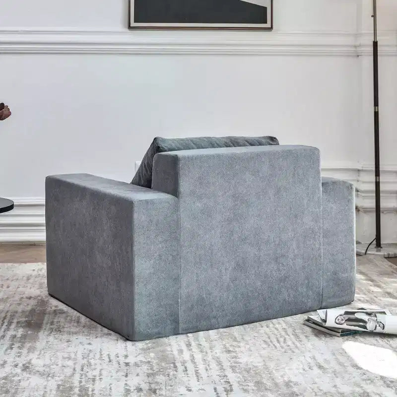 Fauteuil poire Okak, grand fauteuil canapé paresseux avec mousse haute densité et oreiller pour adultes, fauteuil de salon moderne pour le salon