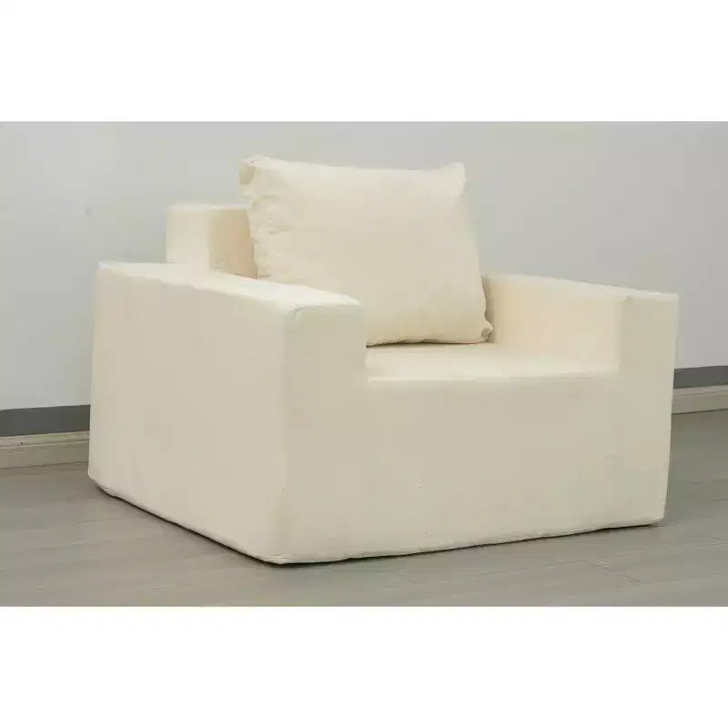 Fauteuil poire Okak, grand fauteuil canapé paresseux avec mousse haute densité et oreiller pour adultes, fauteuil de salon moderne pour le salon