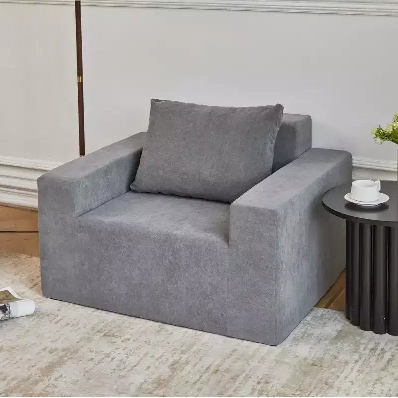 Fauteuil poire Okak, grand fauteuil canapé paresseux avec mousse haute densité et oreiller pour adultes, fauteuil de salon moderne pour le salon