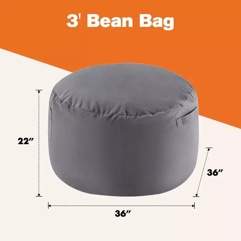 Okak 36/48in Grands Poufs avec Mousse à Mémoire de Forme pour Adultes, Poufs avec Housse Lavable Amovible, Canapé Paresseux pour Salon