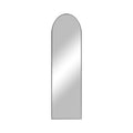 HomeRoots Black Aluminum Arch Freestanding Or Wall Mount Framed Full Length Mirror