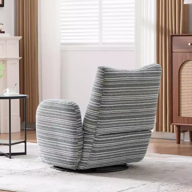 MAYEERTY Fauteuil pivotant à 360°, Velours Moelleux, Salon Bureau, Multicolore