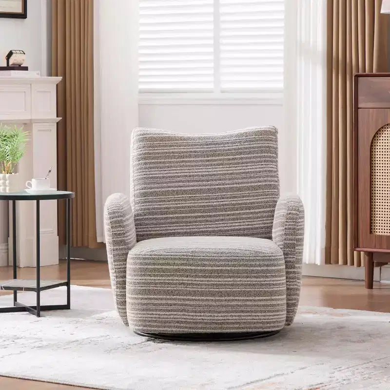 MAYEERTY Fauteuil pivotant à 360°, Velours Moelleux, Salon Bureau, Multicolore