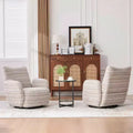 MAYEERTY 360 Swivel Barrel Chair, Fluffy Velvet, Living Room Office, Multi-Color