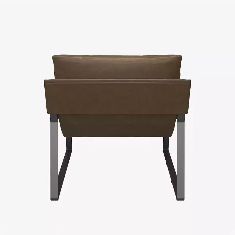 Fauteuil d'appoint suspendu GDFStudio Marlow en similicuir avec cadre en métal
