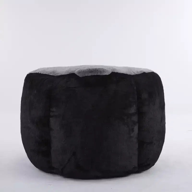 Pouf géant Whisen, canapé en fausse fourrure multicolore, grande méridienne remplie d'éponge déchiquetée, aucun assemblage requis
