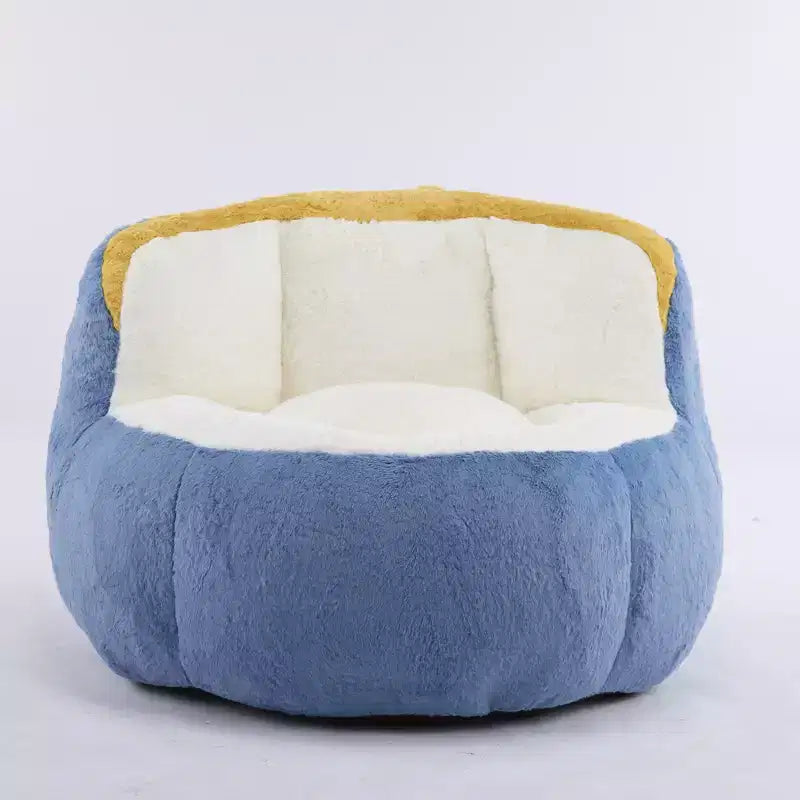 Pouf géant Whisen, canapé en fausse fourrure multicolore, grande méridienne remplie d'éponge déchiquetée, aucun assemblage requis