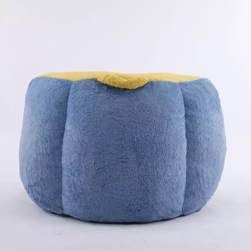 Pouf géant Whisen, canapé en fausse fourrure multicolore, grande méridienne remplie d'éponge déchiquetée, aucun assemblage requis