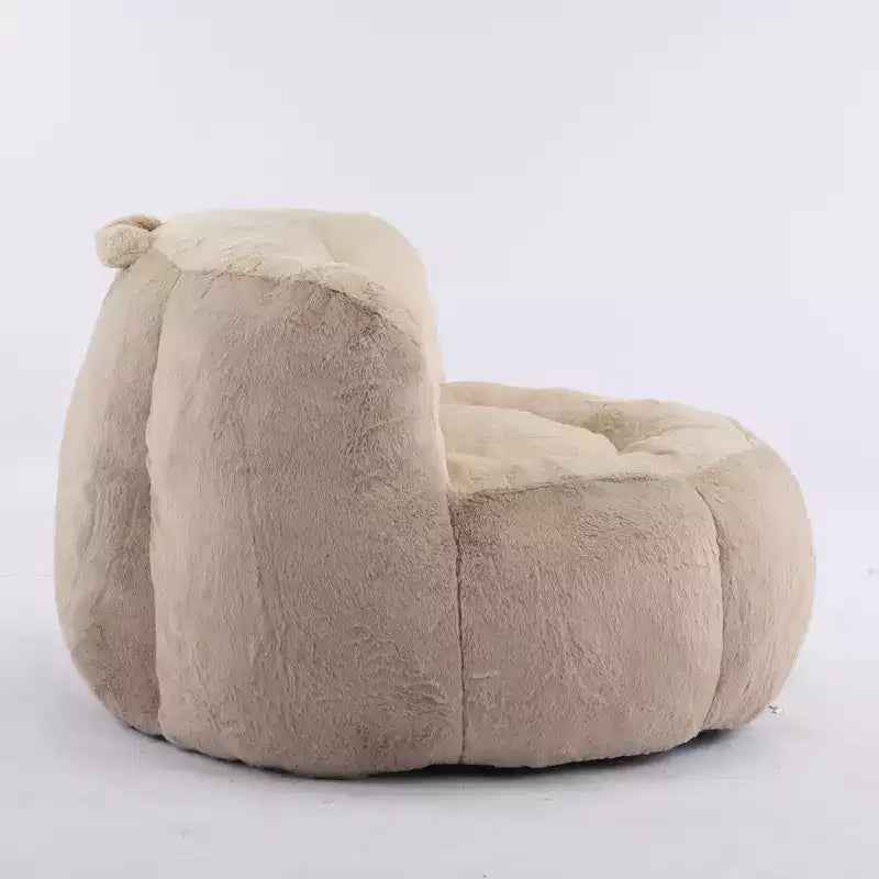 Pouf géant Whisen, canapé en fausse fourrure multicolore, grande méridienne remplie d'éponge déchiquetée, aucun assemblage requis