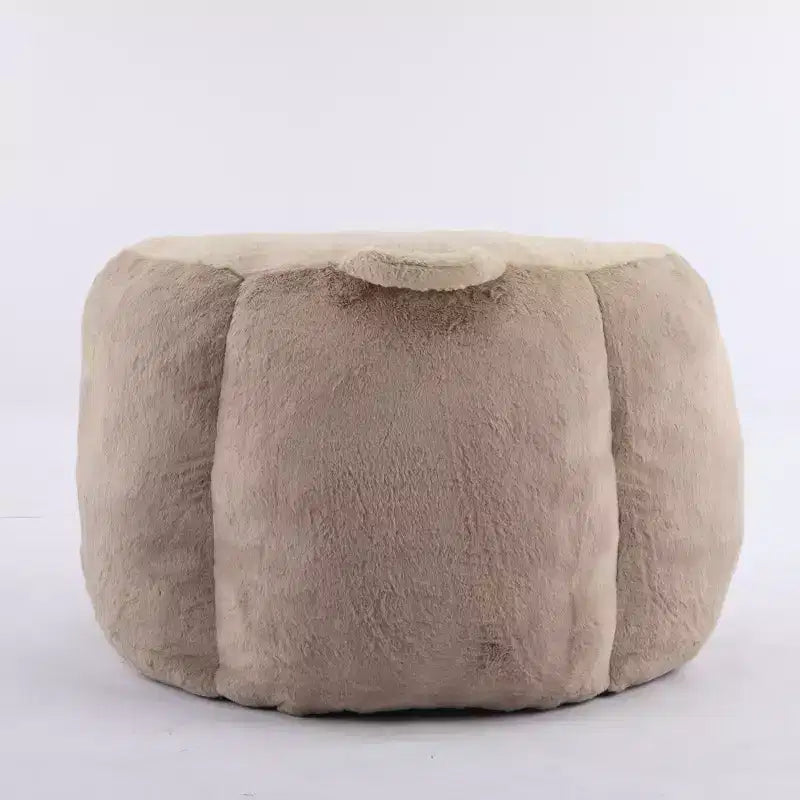 Pouf géant Whisen, canapé en fausse fourrure multicolore, grande méridienne remplie d'éponge déchiquetée, aucun assemblage requis