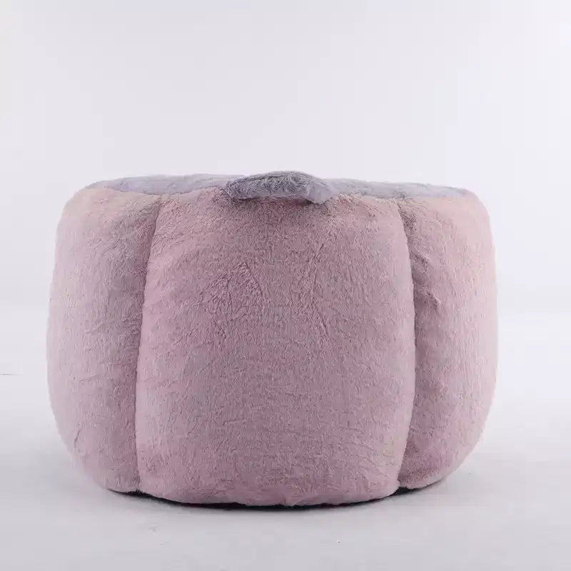 Pouf géant Whisen, canapé en fausse fourrure multicolore, grande méridienne remplie d'éponge déchiquetée, aucun assemblage requis