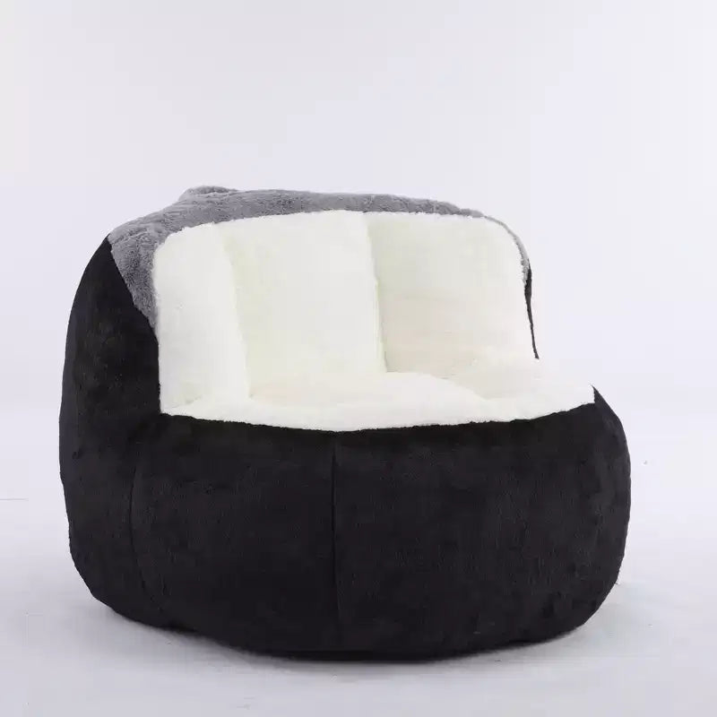 Pouf géant Whisen, canapé en fausse fourrure multicolore, grande méridienne remplie d'éponge déchiquetée, aucun assemblage requis