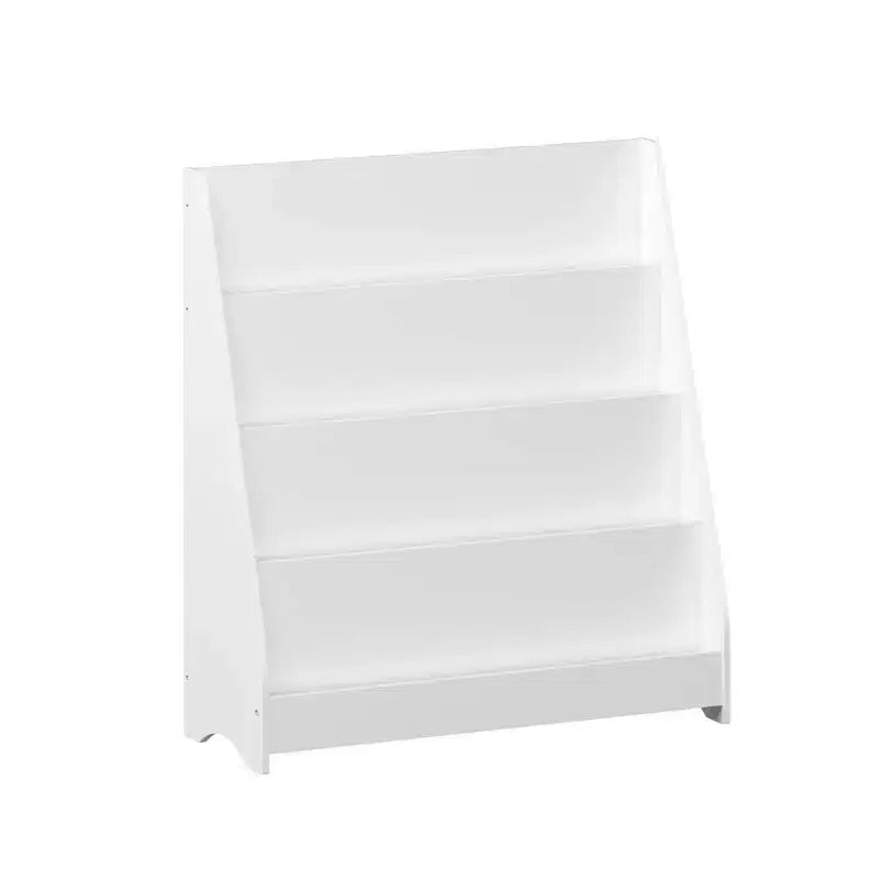 MAYEERTY Étagère à Livres à 4 Niveaux pour Enfants, Présentoir de Livres pour Tout-Petits, Aide à Garder les Chambres et Salles de Jeux Rangées, Blanc