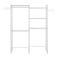 VEVOR Over Washer and Dryer Storage Shelves, 5 Tiers Laundry Room Drying Rack with Hanger Rod and Hooks, Two Rows Adjustable Washer Shelves, White