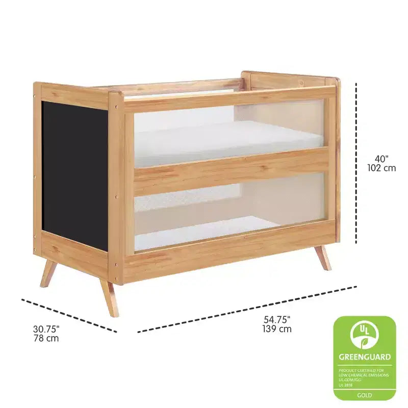 Lit de bébé convertible 3-en-1 en maille respirante BreathableBaby, certifié Greenguard Gold