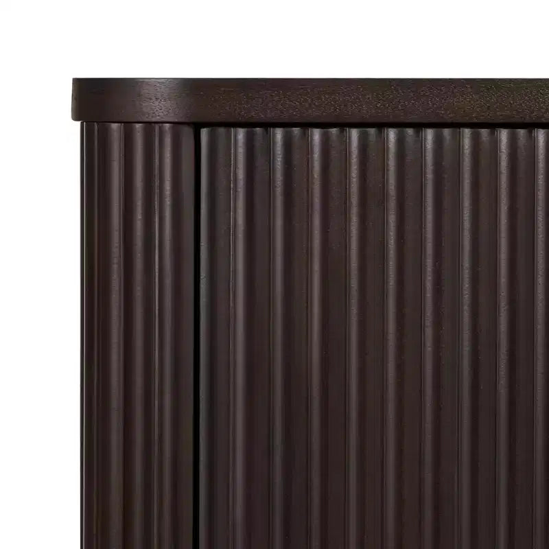 Buffet Teamson Home Potomac moderne bohème en bois massif avec 3 tiroirs, 2 portes, étagère réglable et rangement à ouverture par pression