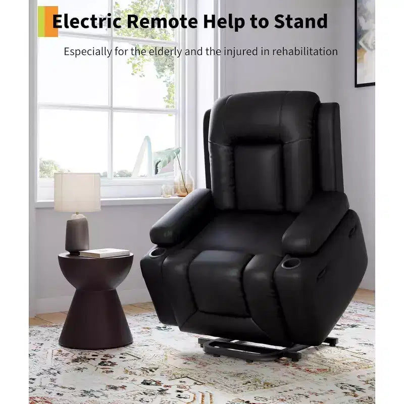 Oversized Power Lift Recliner Chair, Home Theater Seating with Lumbar Support, Adjustable Back and Legs, Elderly Power Recliner Chair for Living Room