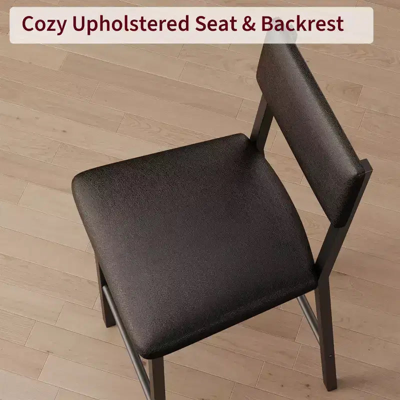 Lot de 4 tabourets de bar, tabourets de bar de cuisine de 63,5 cm avec coussin épais, dossier et repose-pieds, pour salle à manger, cuisine