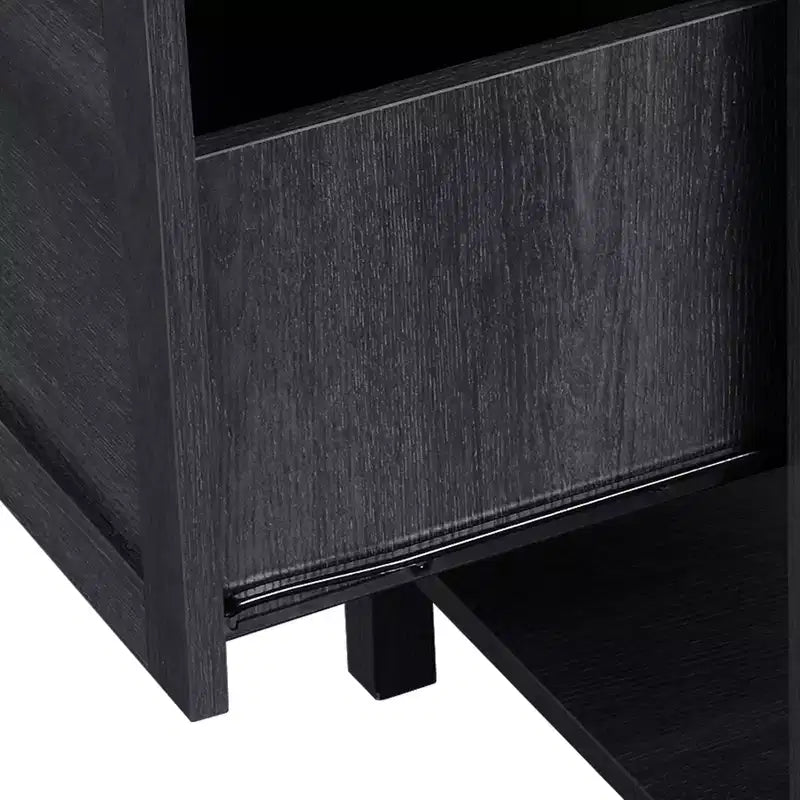Bureau en L de 60 pouces avec station de charge et tiroir-classeur, bureau d'ordinateur moderne en bois, mobilier de bureau de jeu pour la maison