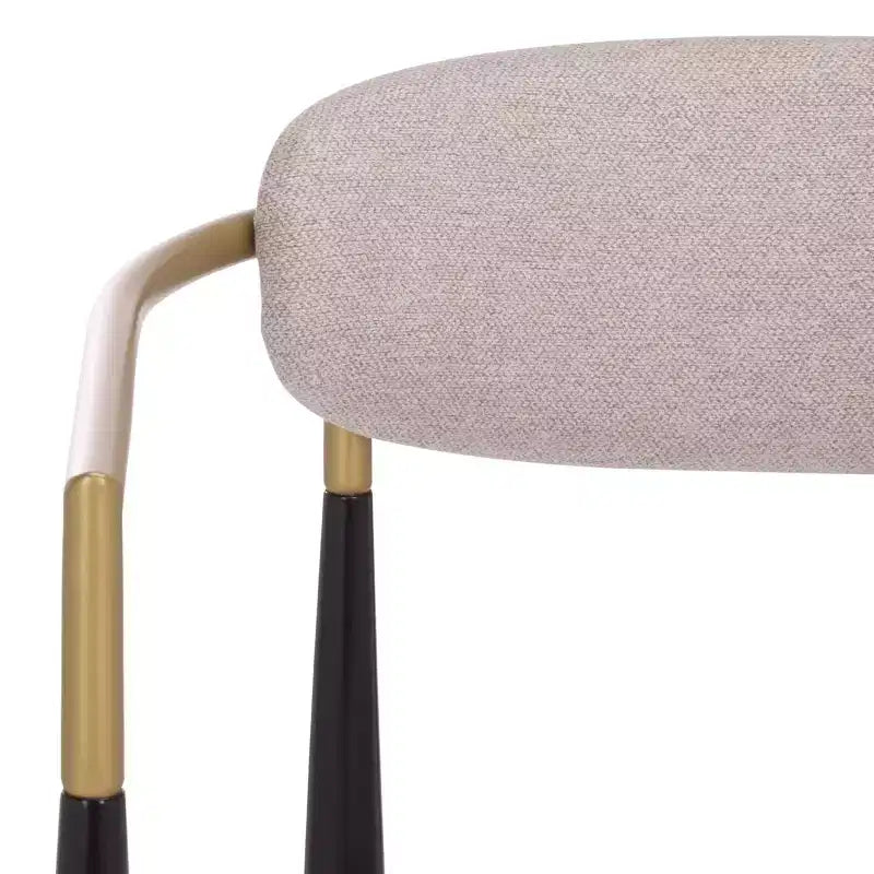 Tabouret de comptoir Covelle Arm (lot de 2) - BST6403A - Noir doré/Gris colombe - Safavieh