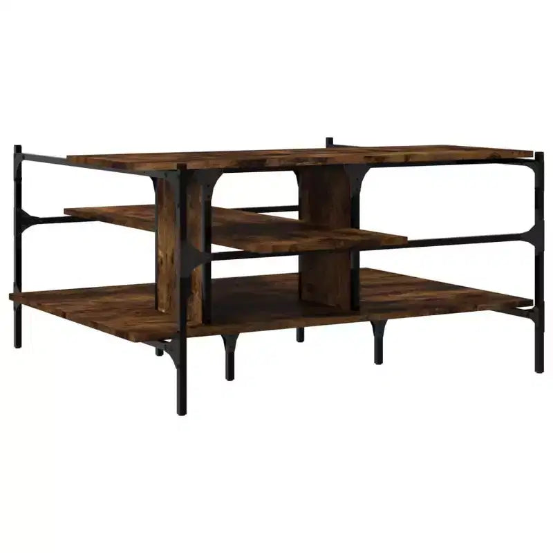vidaXL Table basse d'appoint de rangement pour salon en bois d'ingénierie